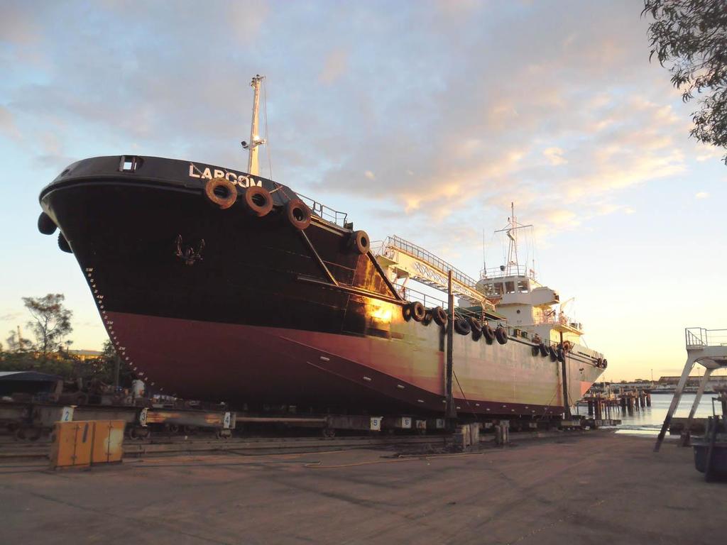 MV Larcom docked at BSE Brisbane Slipways © BSE Brisbane Slipways